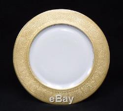 ROSEDALE USA china GOLD ENCRUSTED Rim Service Dinner Plate -Set of 12 11