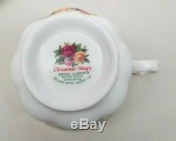 ROYAL ALBERT Old Country Roses Christmas Magic BUFFET SET 10 Dinner Plate Cup