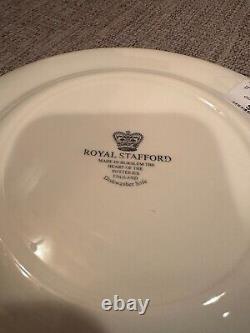 ROYAL STAFFORD HALLOWEEN SKULL KING CROWN DINNER & SIDE PLATES DISHES Set of 8