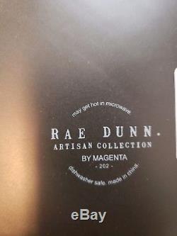 Rae Dunn Brand New Set Of six Black DINE dinner Plates