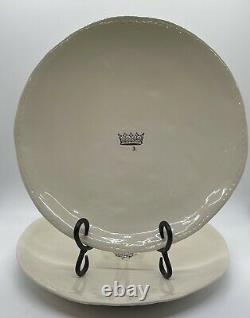 Rae Dunn Crown Dinner Plate Set Of 4 Rare Vintage Hard to Find New Never Used