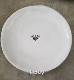 Rae Dunn Crown Dinner Plates retired boutique HTF New in box! Set of 4
