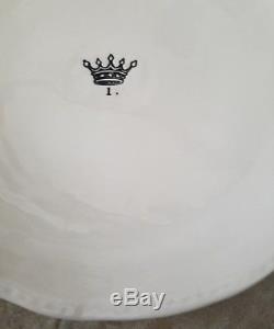 Rae Dunn Crown Dinner Plates retired boutique HTF New in box! Set of 4
