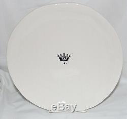 Rae Dunn Magenta Boutique CROWN DINNER Plates NEW Set of 4 Rare Discontinued