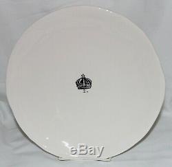 Rae Dunn Magenta Boutique CROWN DINNER Plates NEW Set of 4 Rare Discontinued