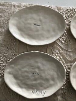 Rae Dunn Retired Oval French Plate Set Of 4