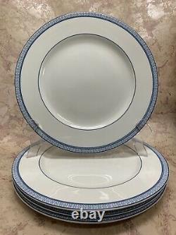 Ralph Lauren MACAO White & Blue Porcelain Dinner Plates Set of 4 New