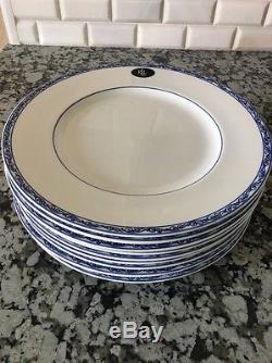 Ralph Lauren Mandarin Blue Dinner Plates Set 10 Ten NEW 10 3/4