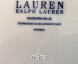 Ralph Lauren Mandarin Blue Dinner Plates Set 10 Ten NEW 10 3/4