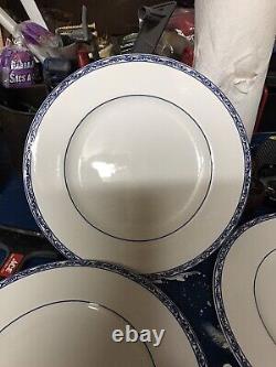 Ralph Lauren Mandarin Blue Porcelain Dinner Plates Set of (4) 10-5/8