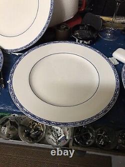 Ralph Lauren Mandarin Blue Porcelain Dinner Plates Set of (4) 10-5/8