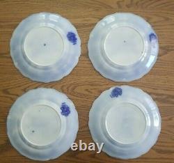 Rare & Beautiful 1900 Ridgways Turkey Flow Blue Platter & Plates Set