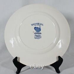 Rare Johnson Brothers Set Of 12 Blue /white Barnyard King Dinner Plates+ Platter
