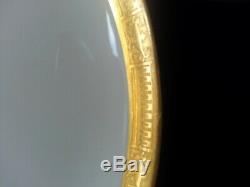 Rare Royal Worcester Cobalt Blue And Gold For Macy & Co Set Of 10 Dinner Plates