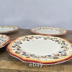 Rare Sur La Table Mara Dinner Plates Handcrafted in Italy Set Of 4