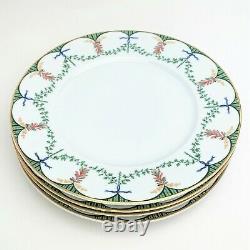 Raynaud Limoges Porcelain'Festivites' Set of 4 Dinner Plates