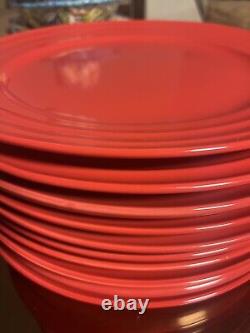 Red Rachael Ray Double Ridge Dinner Plates Set Of 11