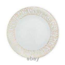 Rosenthal 262978 Tac Gold Porcelain Dinner Plate Set of 5 White