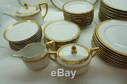 Rosenthal China Aida Pattern 47 Pc Set Gold Encrusted Laurel Band Dinner Plates