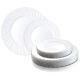 Round Flair Disposable Plastic Dinner Plates Wedding Party Value Sets 144 Pcs