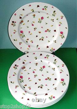 Royal Albert COUNTRY ROSE BUDS Dinner Plate Set of 4 New In Box
