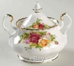 Royal Albert OLD COUNTRY ROSES TEA SET with RARE TEA BAG HOLDERS, GIFT/CANDY BOX