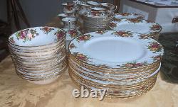Royal Albert Old Country Roses Fine China Dinnerware 12 6 piece set 72 pieces