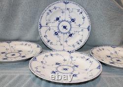 Royal Copenhagen Blue Fluted Half Lace Dinner Plate #573 Vintage 4 Available