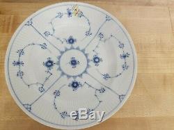 Royal Copenhangen 10 Blue Fluted Dinner Plates Set Of 8 #175 1st Quality