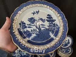 Royal Doulton Booths Real Old Willow 70 Piece 14 Place Settings Dinner Plate