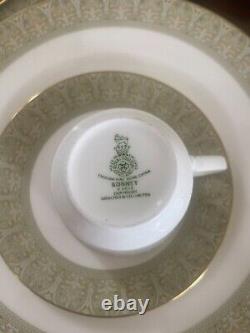 Royal Doulton China England Sonnet Plates, Teapot, C&S, Sugar, Creamer 30 piece