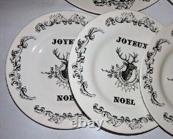 Royal Stafford Joyeux Noel Plate Set x7 Xmas 3 Dinner & 4 Salad Carly Dodsley A+