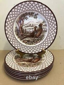 Royal Stafford Woodland Pheasant Dinner Plates Set of 6