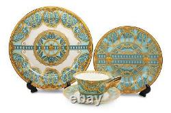 Royalty Porcelain 16-pc Dinner Set, Monarch's Crown, Bone China Porcelain