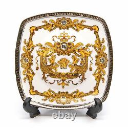 Royalty Porcelain 16-pc Luxury White, Greek Key Dinner Set, 24K Gold Medusa