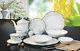 Royalty Porcelain Loren 57-pc Banquet Dinnerware Set For 8, Bone China