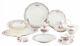 Royalty Porcelain Romantic Bloom 57-pc Dinnerware Set For 8, Bone China