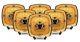 Royalty Porcelain Yellow 10 Dinner Plates, Luxury Greek Key 24k Gold, Set Of 6