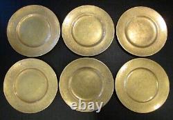 SET 12 Antique GILMAN COLLAMORE Cauldon Gold Gilt Porcelain 10.5 Dinner Plates