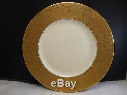 SET 12 K & A Krautheim Selb Bavaria Gold Encrusted DINNER CHARGER PLATES 10 3/4