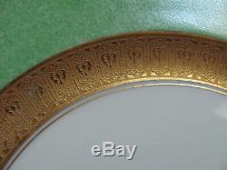 SET-6 Antique Royal Bavarian Hutschenreuther Selb GOLD ENCRUSTED Dinner Plates