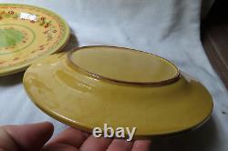 SET OF 3 DINNER PLATE 11.5 French Pottery Terre e Provence Hand Painted France