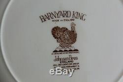 SET of 4 Johnson Brothers BARNYARD KING Turkey Dinner Plates