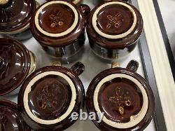 SET of 69 Vintage PFALTZGRAFF Gourmet Brown Drip Glaze Dishes