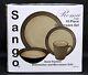 Sango Roma Sage Dinnerware Stoneware 16 Piece Set Plates Bowls Mugs