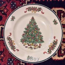 Set 12 Johnson Bros China England Victorian Christmas Plates 10-1/4 Christmas
