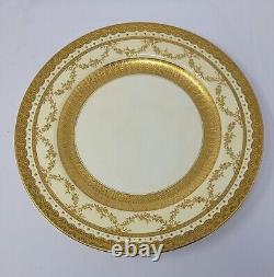 Set 3 Minton Porcelain Gold Encrusted Dinner Plate England 10 1/4 H1398
