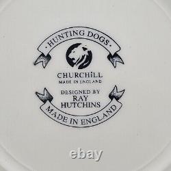 Set (4) Churchill Hunting Dogs by Ray Hutchins Dinner Plates England 10 New