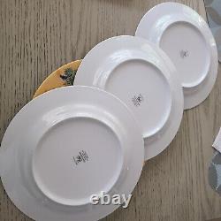 Set (4) Ouliveiro Guy Degrenne 10.38 Dinner Plates Yellow Olive Branch Hungary