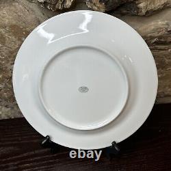 Set/7 APILCO Porcelain France All White Dinner Plate 11 1/8 Round